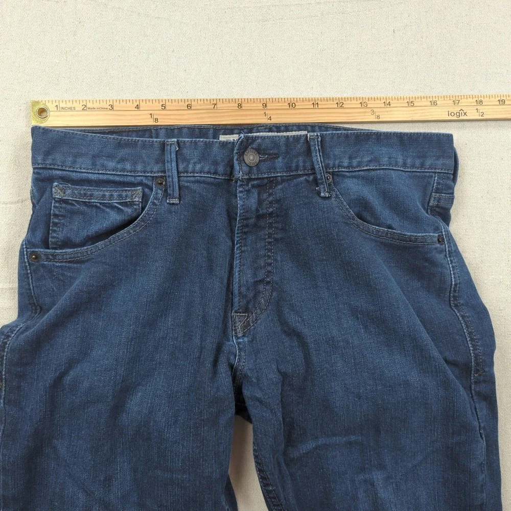 Express‎ Jeans Mens 33x30 Blue Kingston Classic Straight Dark Wash Stretch